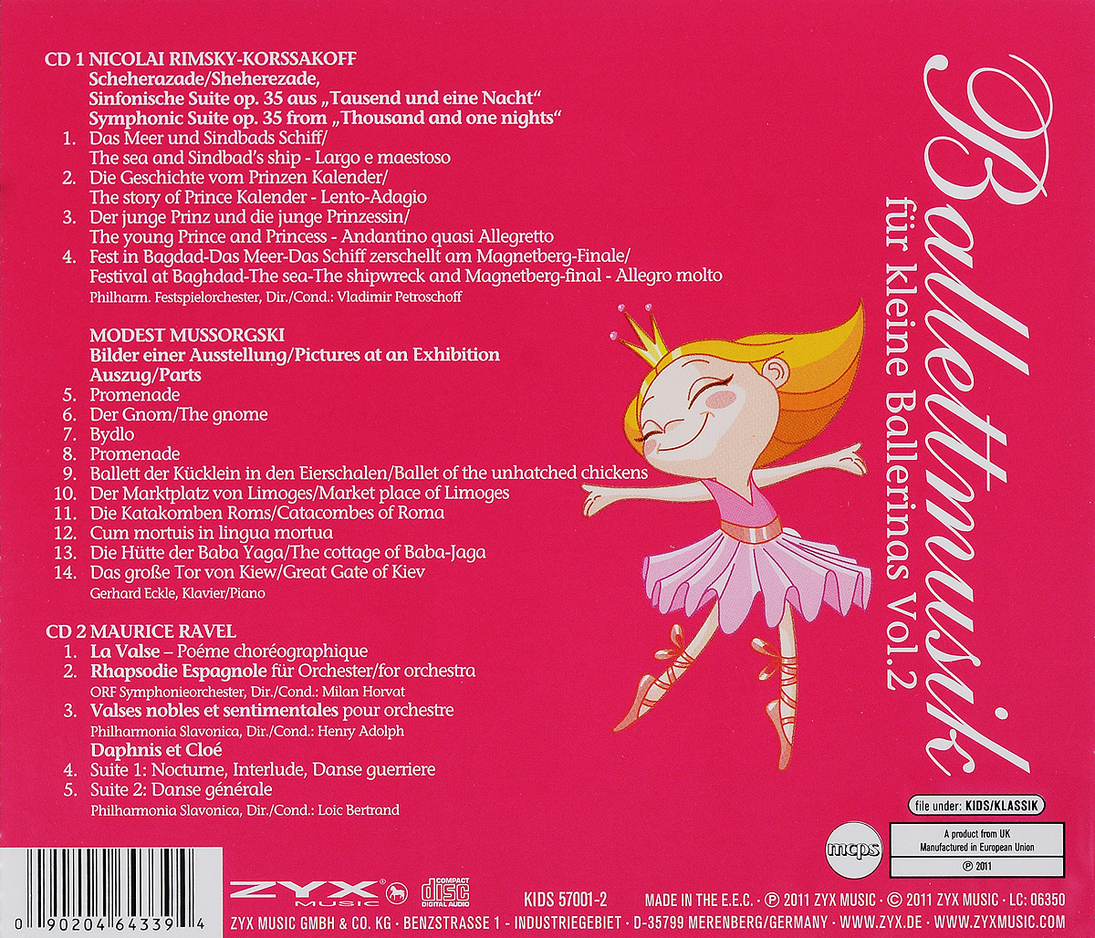Ballettmusik: Fur Kleine Ballerinas. Volume 2 (2 CD)