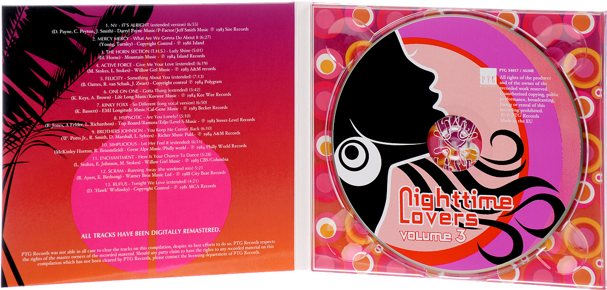 Nighttime Lovers. Volume 3. Mercy Mercy,"The Horn Section (T.H.S.)","Active Force",Felicity,"One On One","Hypnotic","The Brothers Johnson",Simplicious,"Enchantment","Scram"
