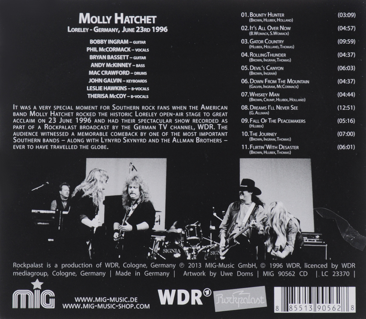 Molly Hatchet. Live At Rockpalast 1996. Молли Хатчет