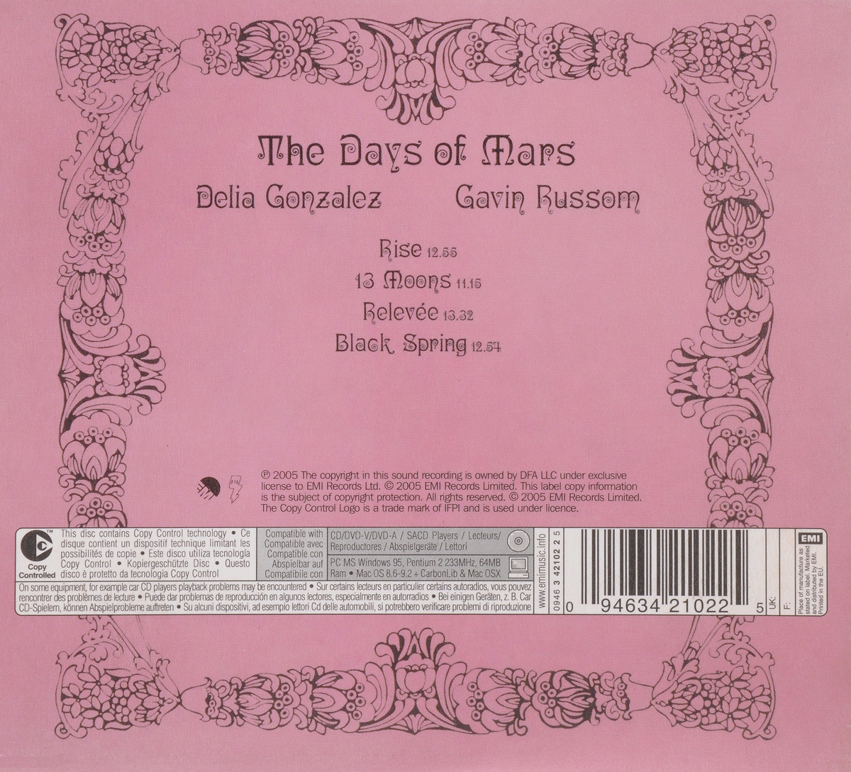 Delia Gonzalez & Gavin Russom. The Days Of Mars. Делия Гонзалез