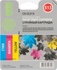 Картридж Cactus CS-CL513, голубой, пурпурный, желтый, для струйного принтера, совместимый - изображение