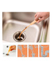 Вантуз Blonder Home Ручной инструмент для чистки слива раковины от мусора, пластиковый дренажный очиститель слива, BH-DCT-01, оранжевый - изображение
