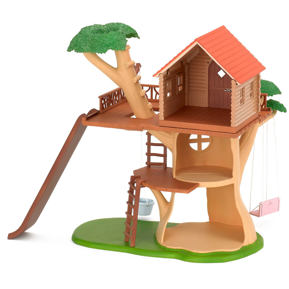 sylvanian families treehouse and log cabin