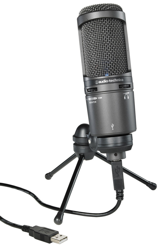 Микрофон универсальный Audio-Technica AT2020USB+, черный #1