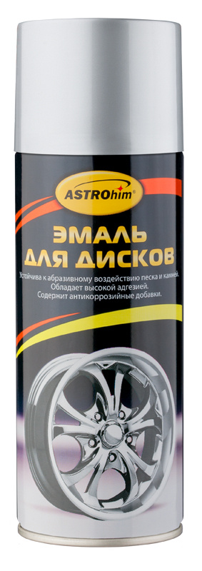 Краска автомобильная, Эмаль для дисков "ASTROhim", цвет серебристый, аэрозоль, 520 мл  #1