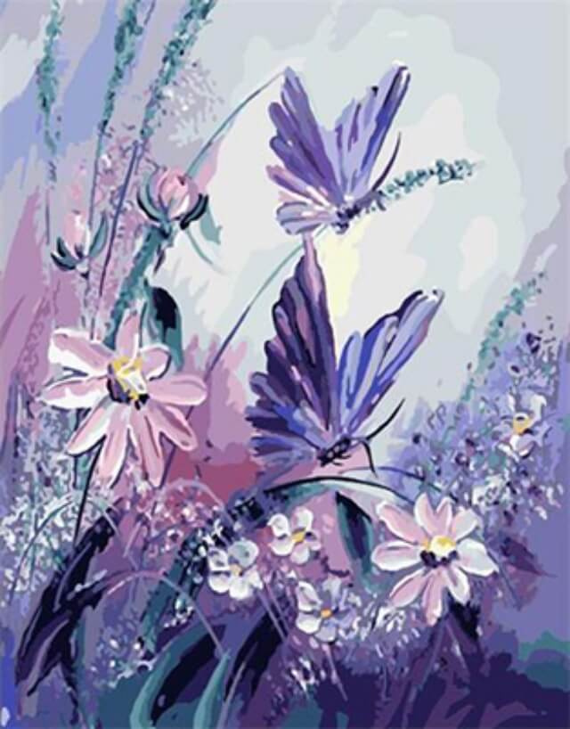 Набор для рисования по номерам Цветной "Танец бабочек", 40 x 50 см  #1