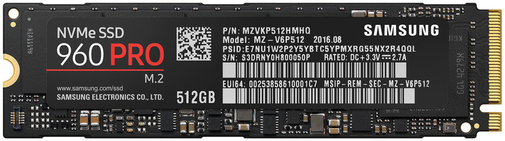 512 ГБ Внутренний SSD диск Samsung Samsung SSD 960 PRO 512GB SSD-накопитель (MZ-V6P512BW) (MZ-V6P512BW) #1
