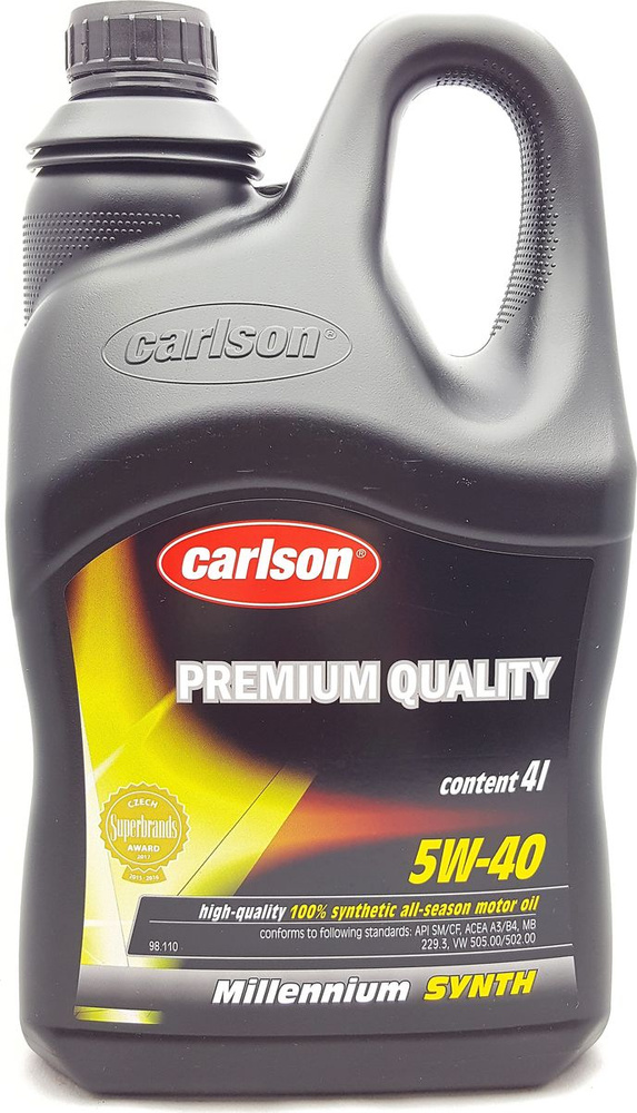 Моторное масло Carlson 5W-40 Синтетическое 4 л #1