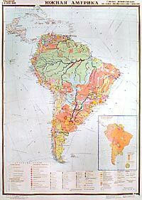 Южная Америка. Социально-экономическая карта #1