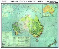 Австралия и Новая Зеландия. Социально-экономическая карта  #1