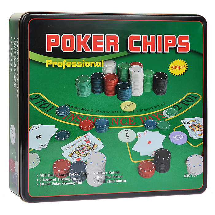 Набор для покера Perfecto "Professional Poker Chips", 500 фишек, размер ...