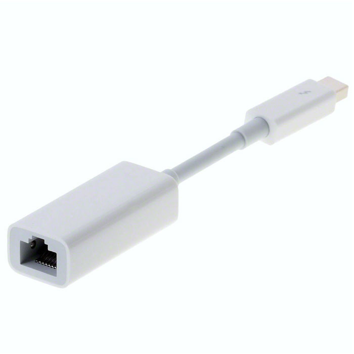 connect an ethernet cable with thunderbolt ethernet adapter for mac