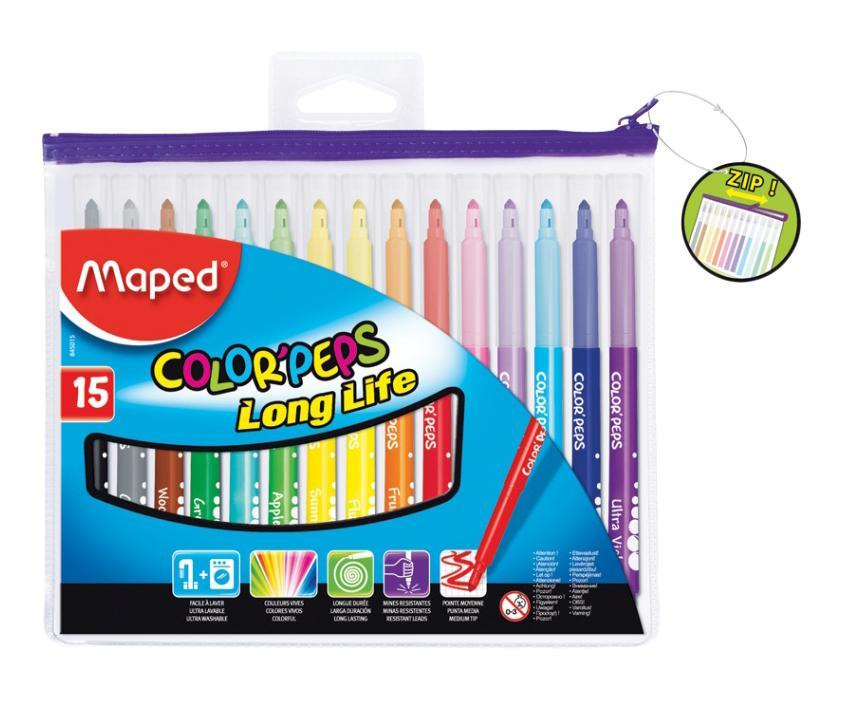 Фломастеры Maped "Color'peps", 15 цветов #1