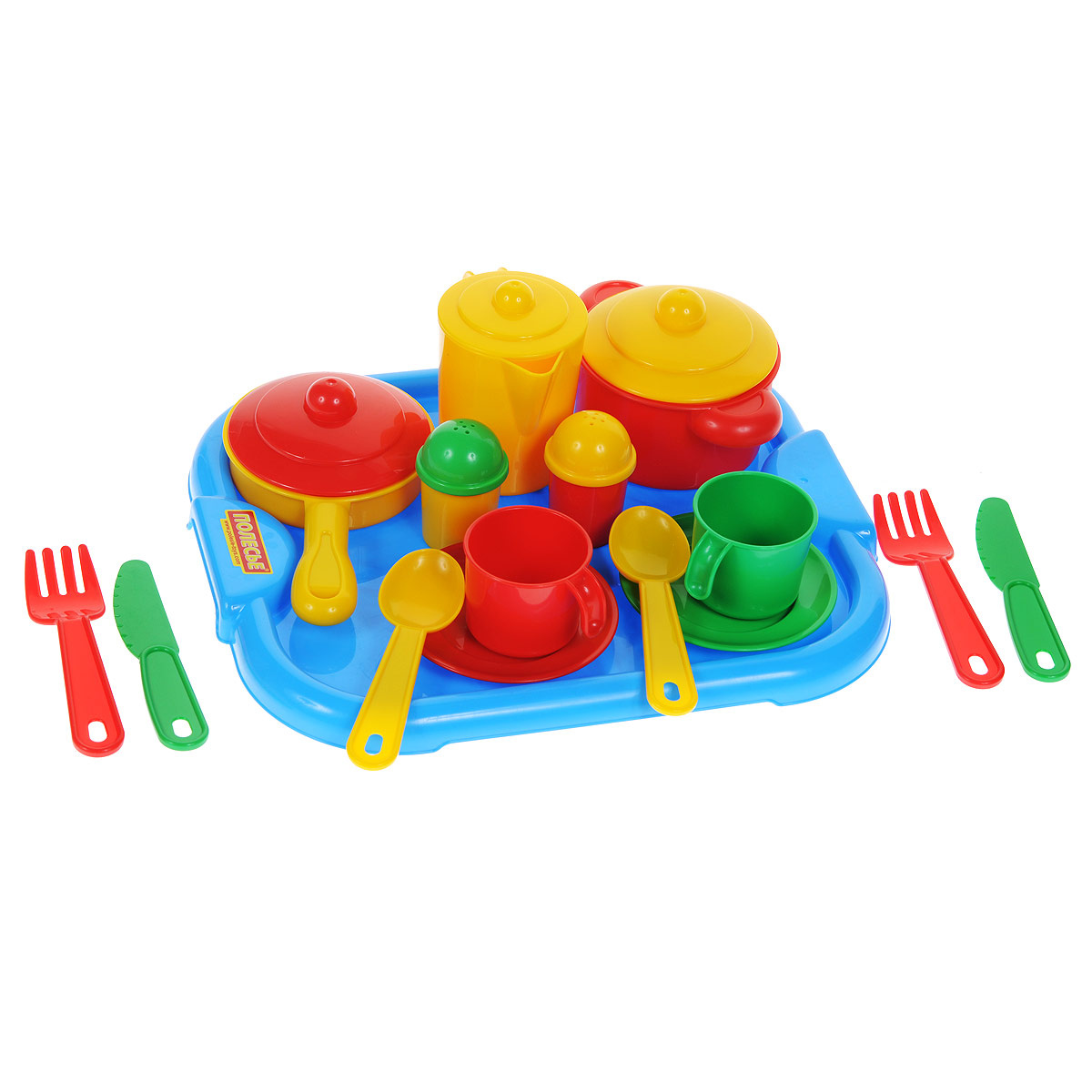 Набор детской посуды Полесье "Настенька", 19 предметов, цвет в ассортименте  #1