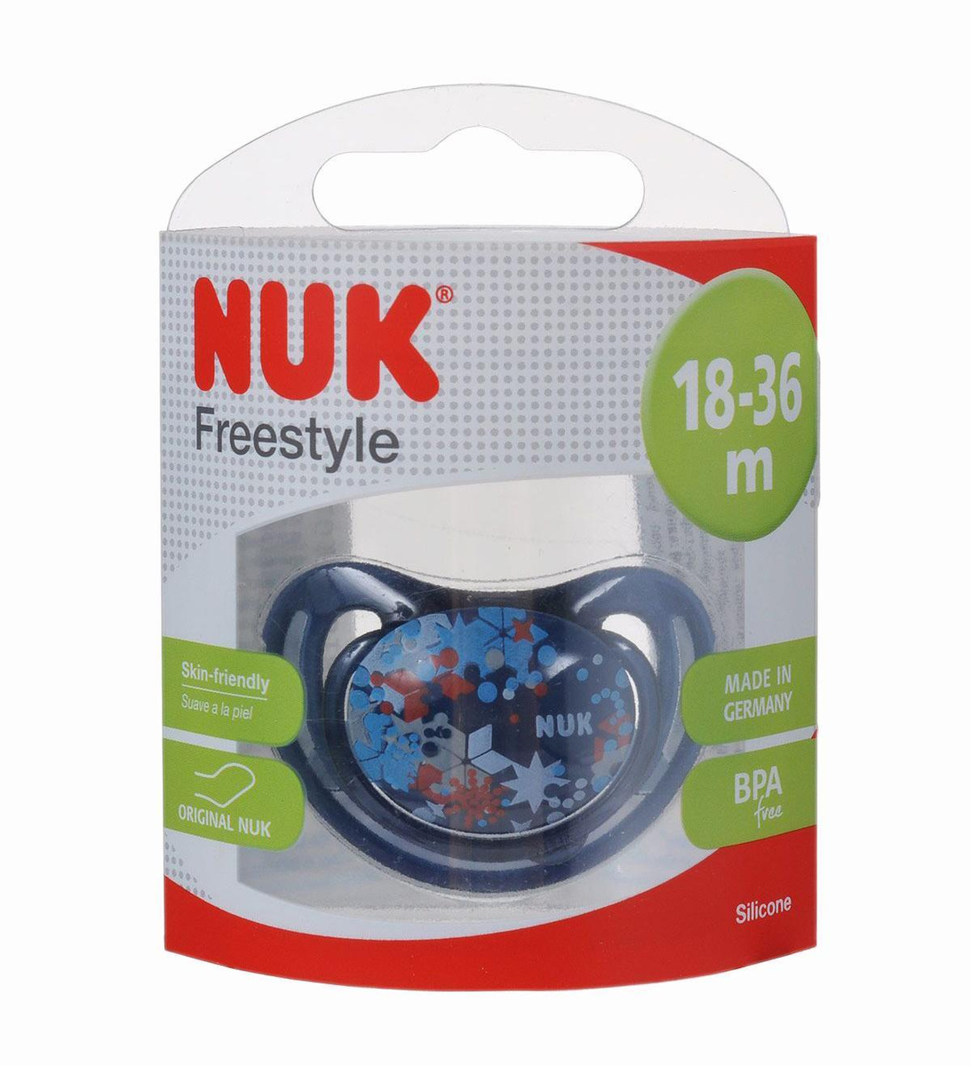 Пустышка силиконовая для сна NUK "Freestyle", от 18 до 36 месяцев ...