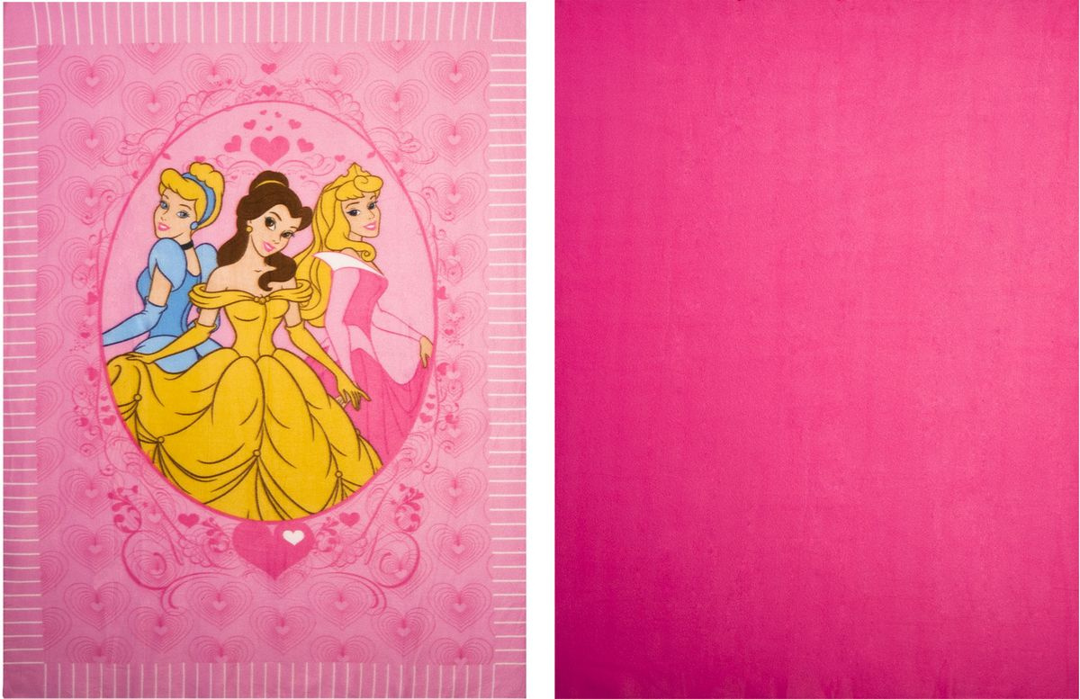 Набор пледов для рукоделия Disney "Принцессы", 122 х 152 см, 2 шт  #1