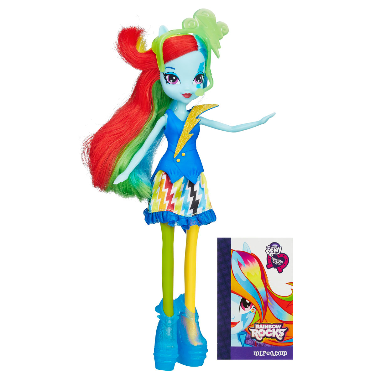 My Little Pony Кукла Rainbow Rocks Рейнбоу Дэш с рыжими волосами ...