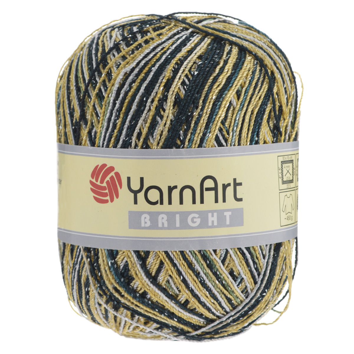 Пряжа для вязания YarnArt "Bright", цвет: черный, желтый, белый (221 ...