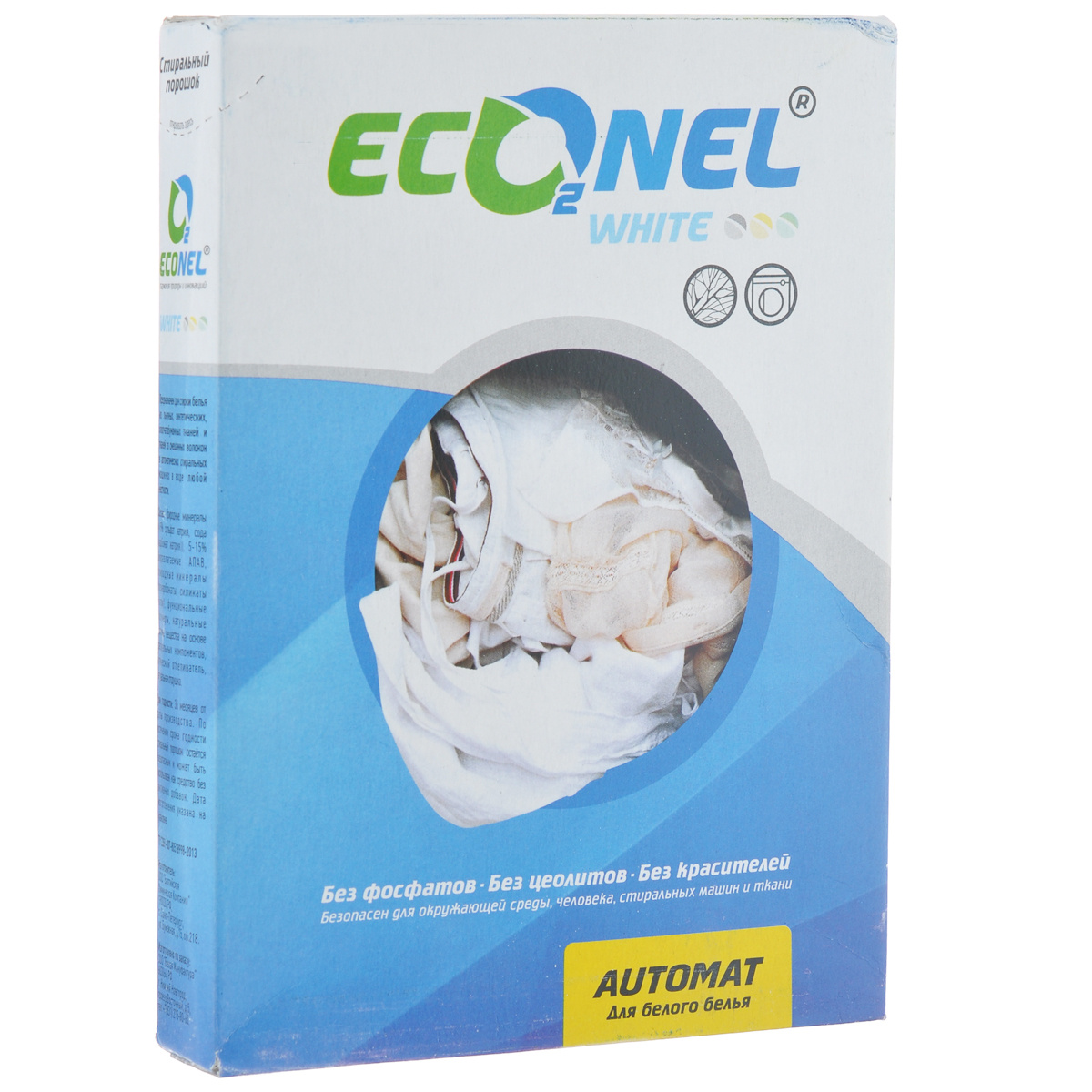 Стиральный порошок Econel "White", автомат, для белого белья, 400 г ...