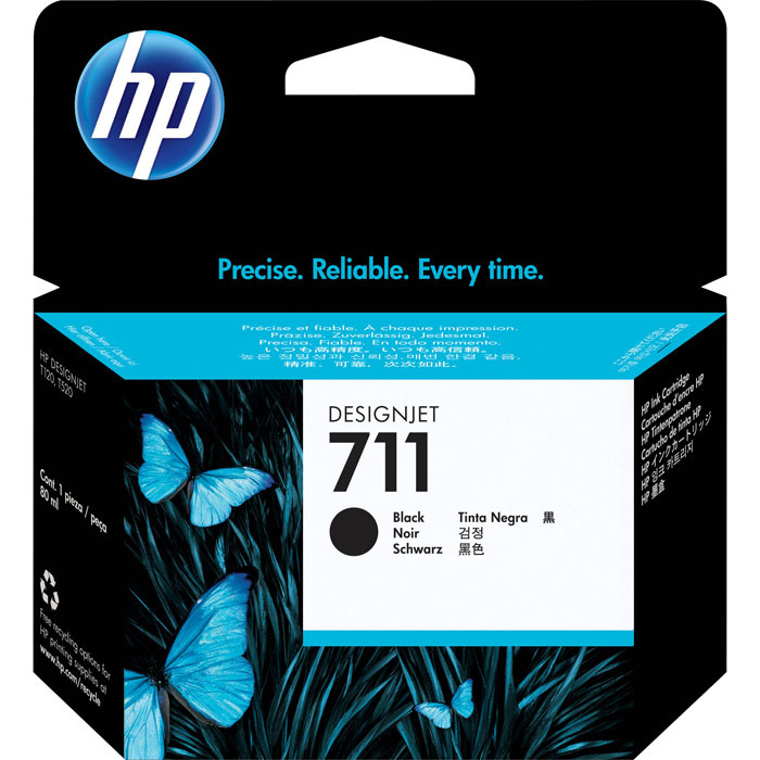 Картридж HP 711 (CZ133A), черный, для струйного принтера, оригинал ...
