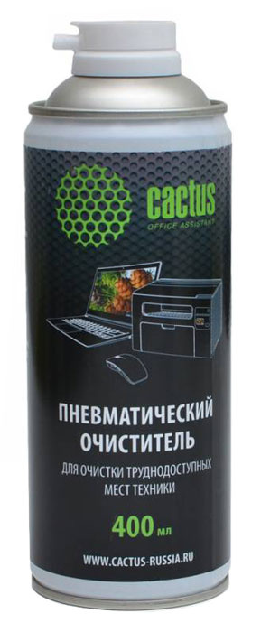 Пневматический очиститель cactus cs air400 высокого давления для очистки оргтехники 400 мл