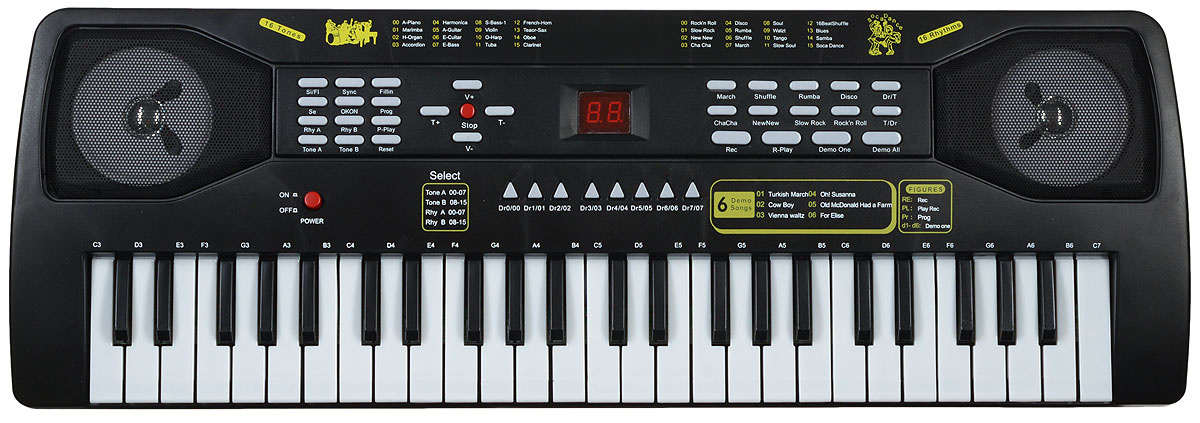 ABtoys Синтезатор DoReMi 49 клавиш с микрофоном #1