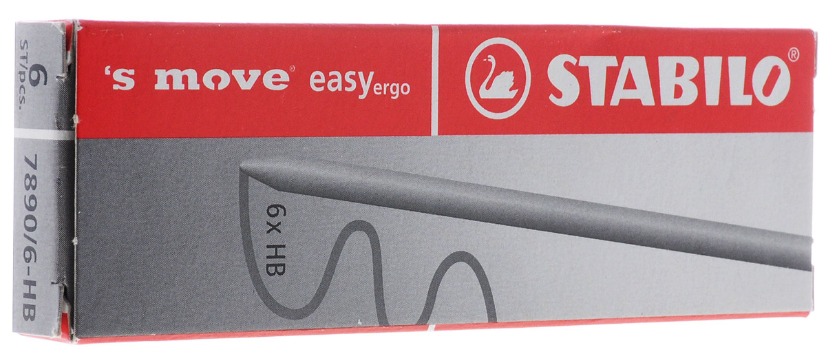 Грифель для механических карандашей STABILO EASYergo 3,15мм НВ, 6 штук  #1