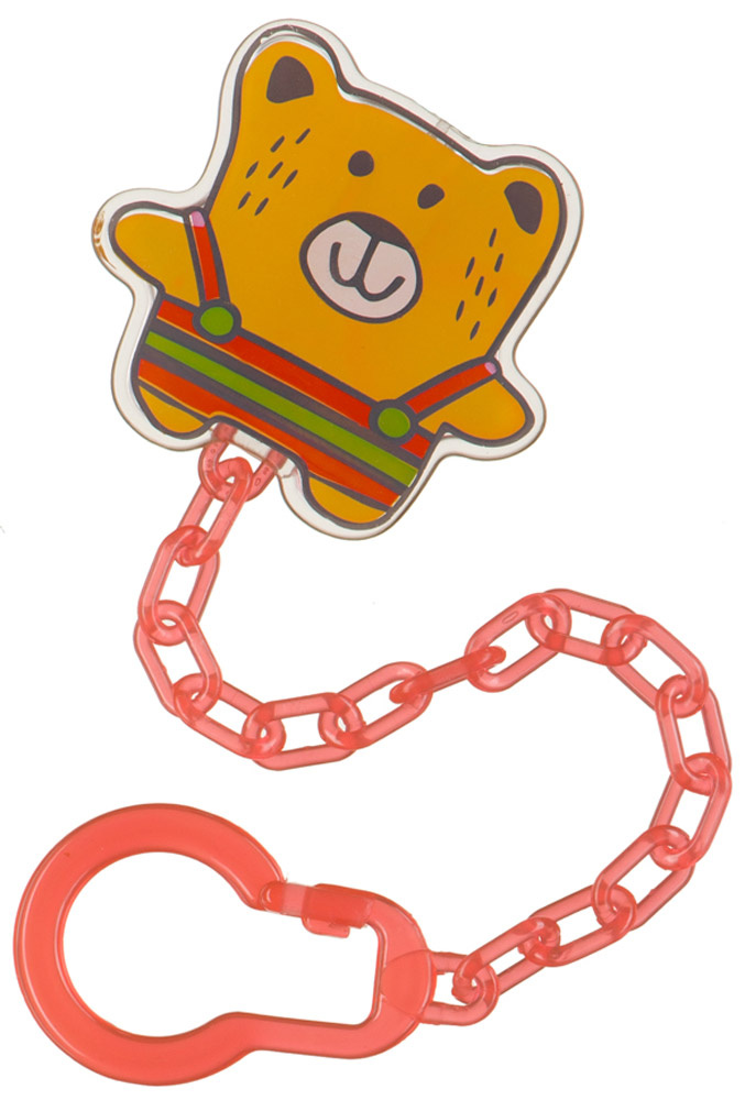 Happy Baby Клипса-держатель для пустышки Мишка — купить в интернет ...