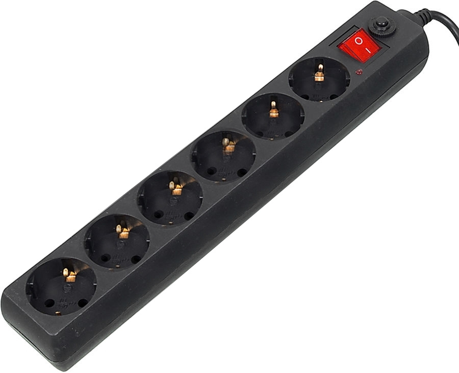 Сетевой фильтр Buro 600SH-3-B (6 розеток), Black — купить в интернет ...