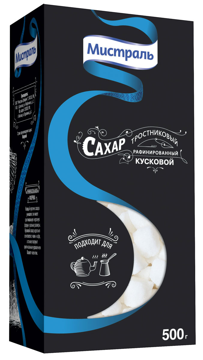 Мистраль Сахар тростниковый рафинированный кусковой, 500 г — купить в ...
