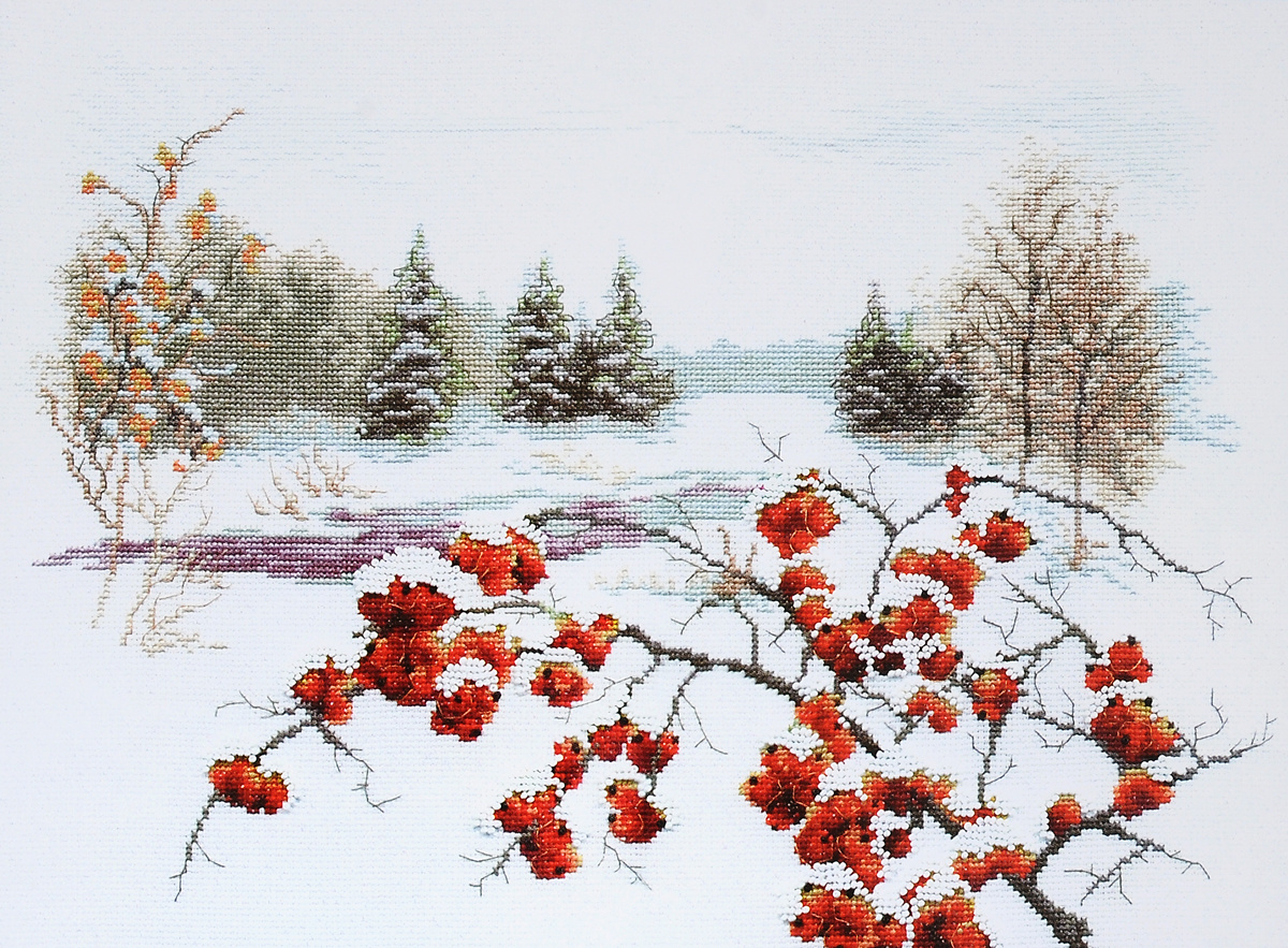 Схема вышивки рябина. Чаривна Мить зимняя рябина. Владимир Муллин, "зимняя рябина". Чаривна Мить рябина. Зимняя рябина Чаривна Мить отшив.