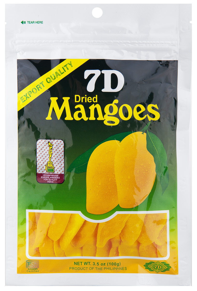 7D сушеные манго с сахаром, 100 г — купить в интернет-магазине OZON с ...
