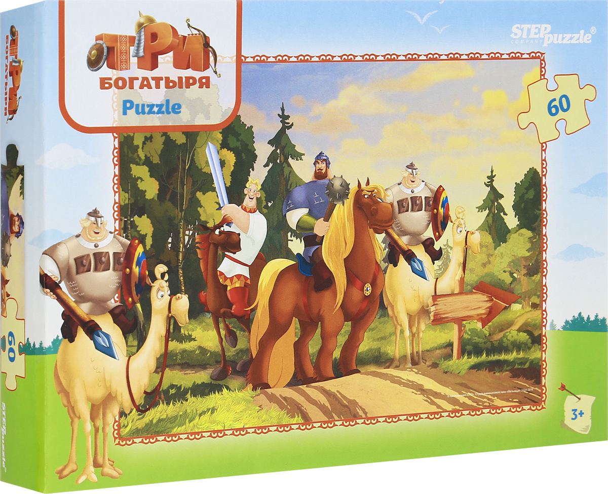 Step Puzzle Пазл для малышей Три богатыря 81151 — купить в интернет ...