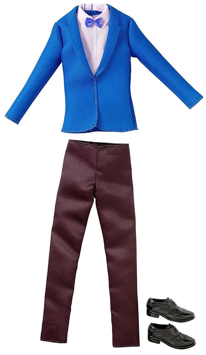 Barbie Одежда для Кена Пиджак и брюки цвет синий черный розовый  #1