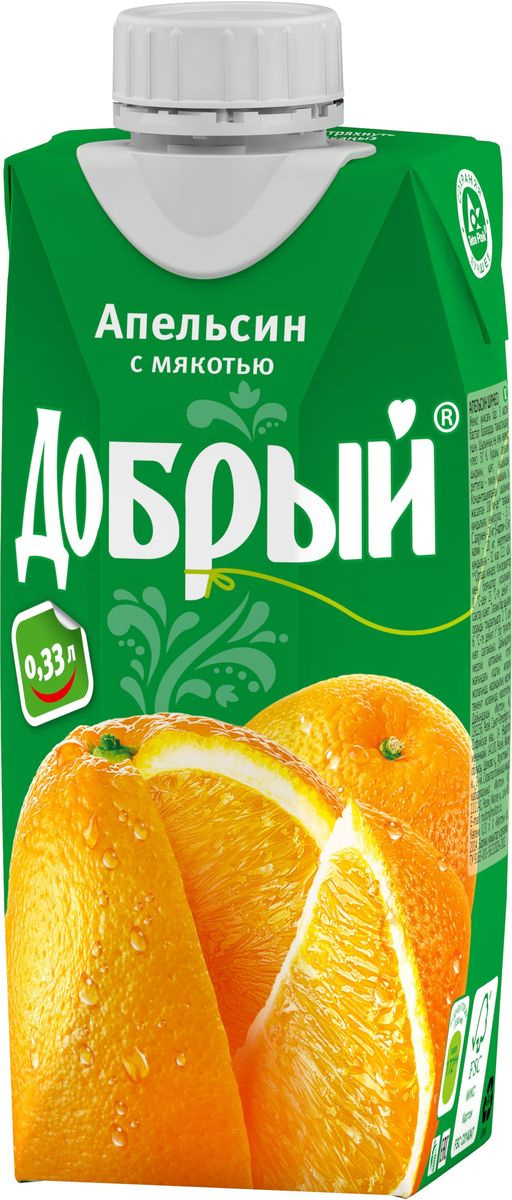 Нектар Добрый Апельсиновый, 0,33 л — купить в интернет-магазине OZON с ...