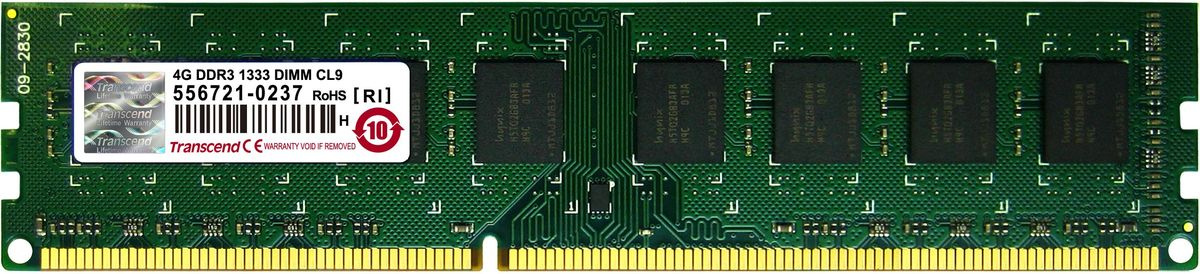 Модуль оперативной памяти Transcend Transcend DDR3 DIMM 4GB 1333МГц ...