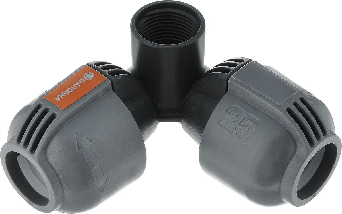 Cоединитель угловой \"Gardena\", 25 мм х 3/4\", внутренняя резьба. 02764 ...