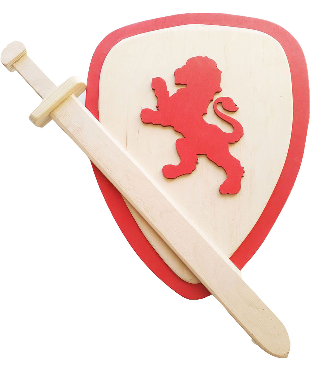 Master Wood Щит и меч цвет красный — купить в интернет