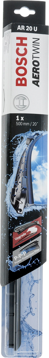 Щетка стеклоочистителя Bosch "AR20U", бескаркасная, со спойлером, длина 50 см  #1