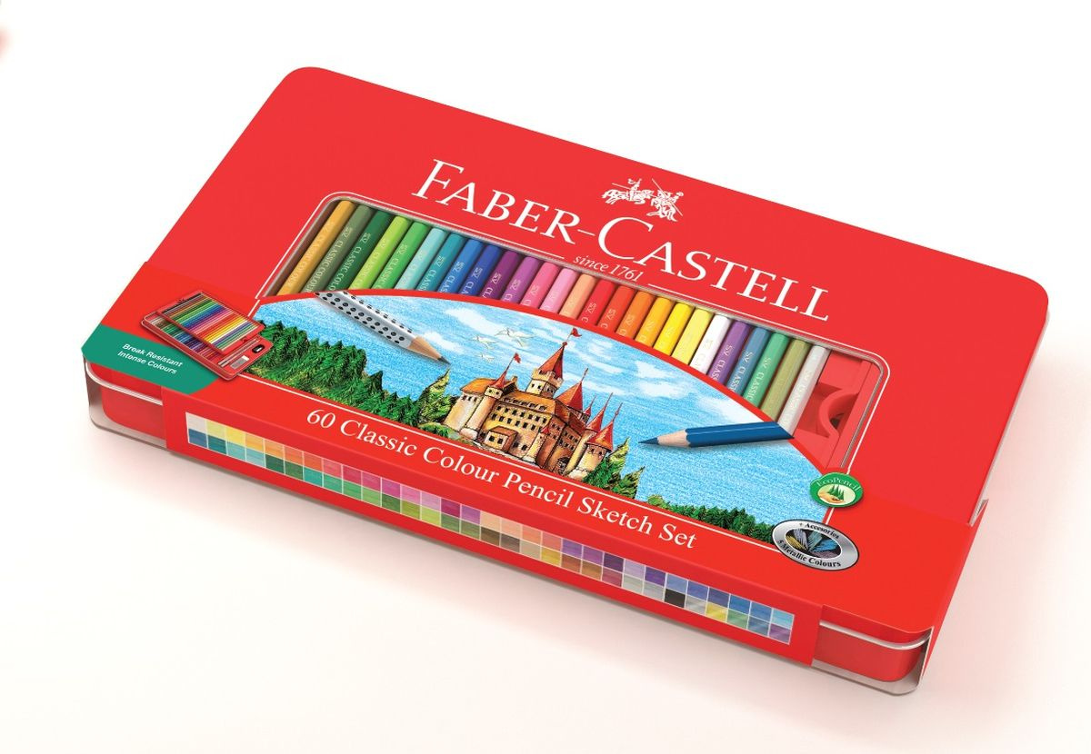 Набор цветных карандашей Faber-Castell Замок 60 цветов 115894 #1