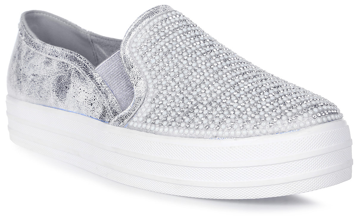 skechers double up shiny dancer silver