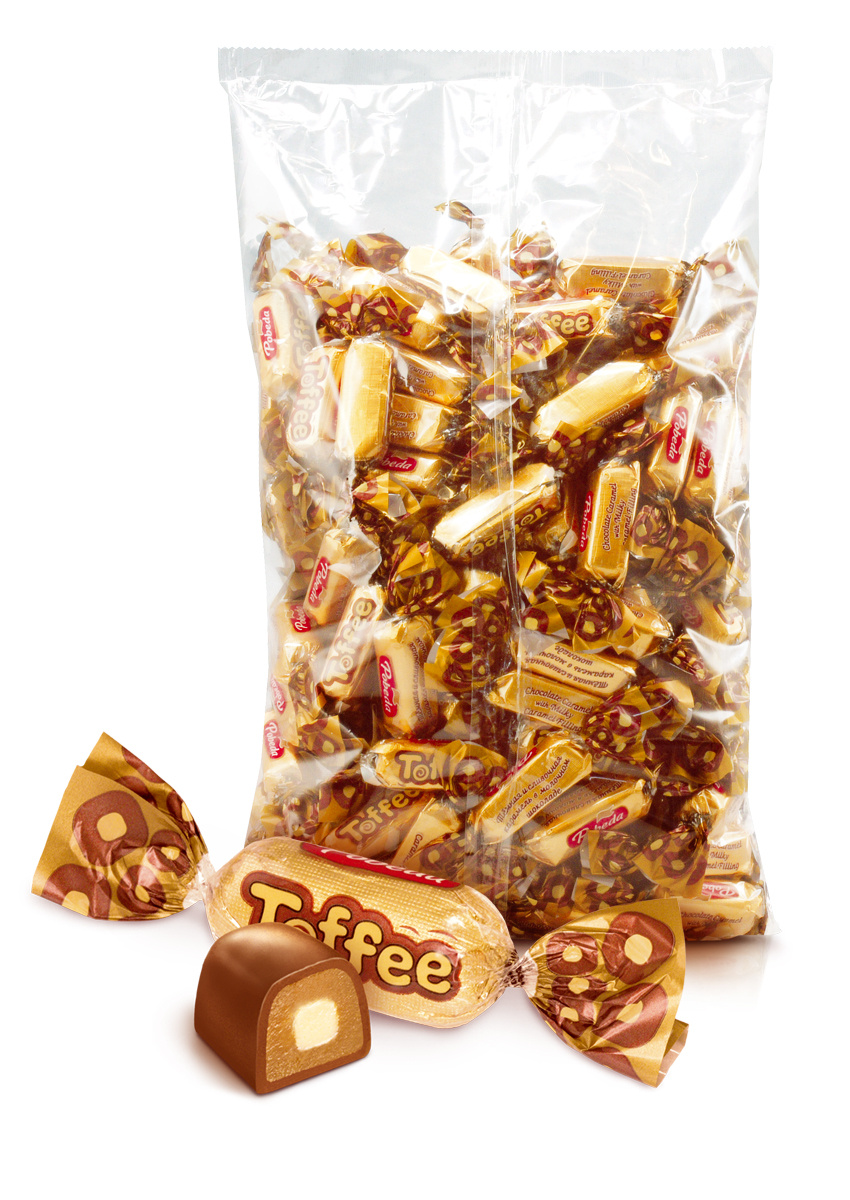 Победа вкуса "Toffee" конфеты молочные темная и сливочная карамель в ...
