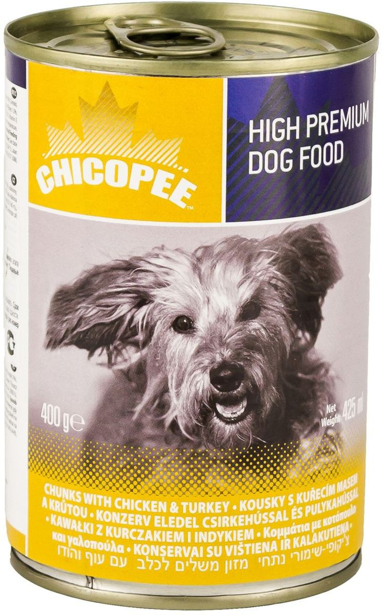 Консервы "Chicopee" для собак, с кусочками курицы и индейки в соусе, 400 г  #1