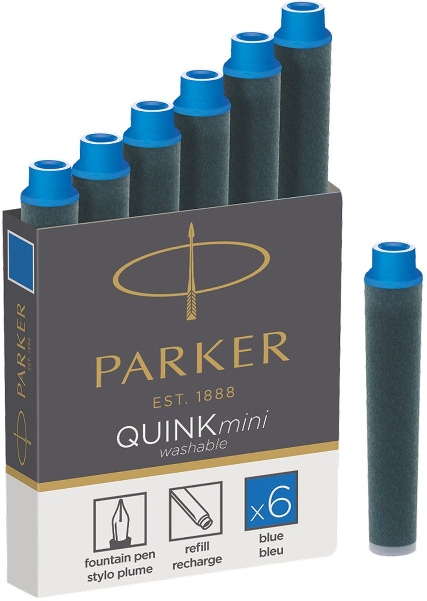 Parker Картридж с чернилами Quink Short для перьевой ручки цвет чернил ...