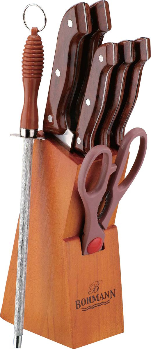 Набор кухонных ножей Bohmann, Нержавеющая сталь, 40889|8 предметов .