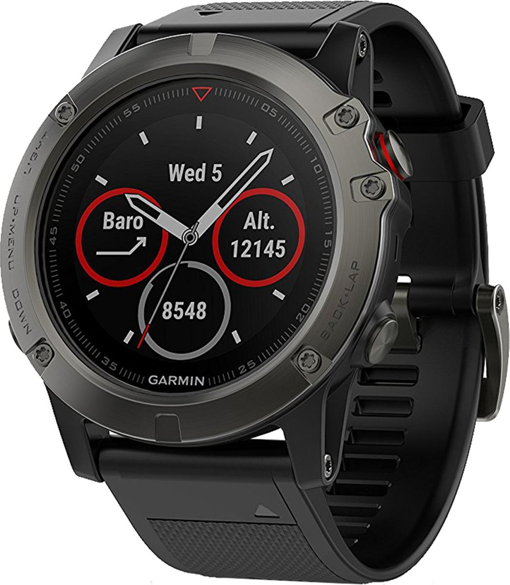 Спортивные часы Garmin Часы спортивные Garmin "Fenix 5X Sapphire", цвет: серый. 010-01733-01, цвет серый #1