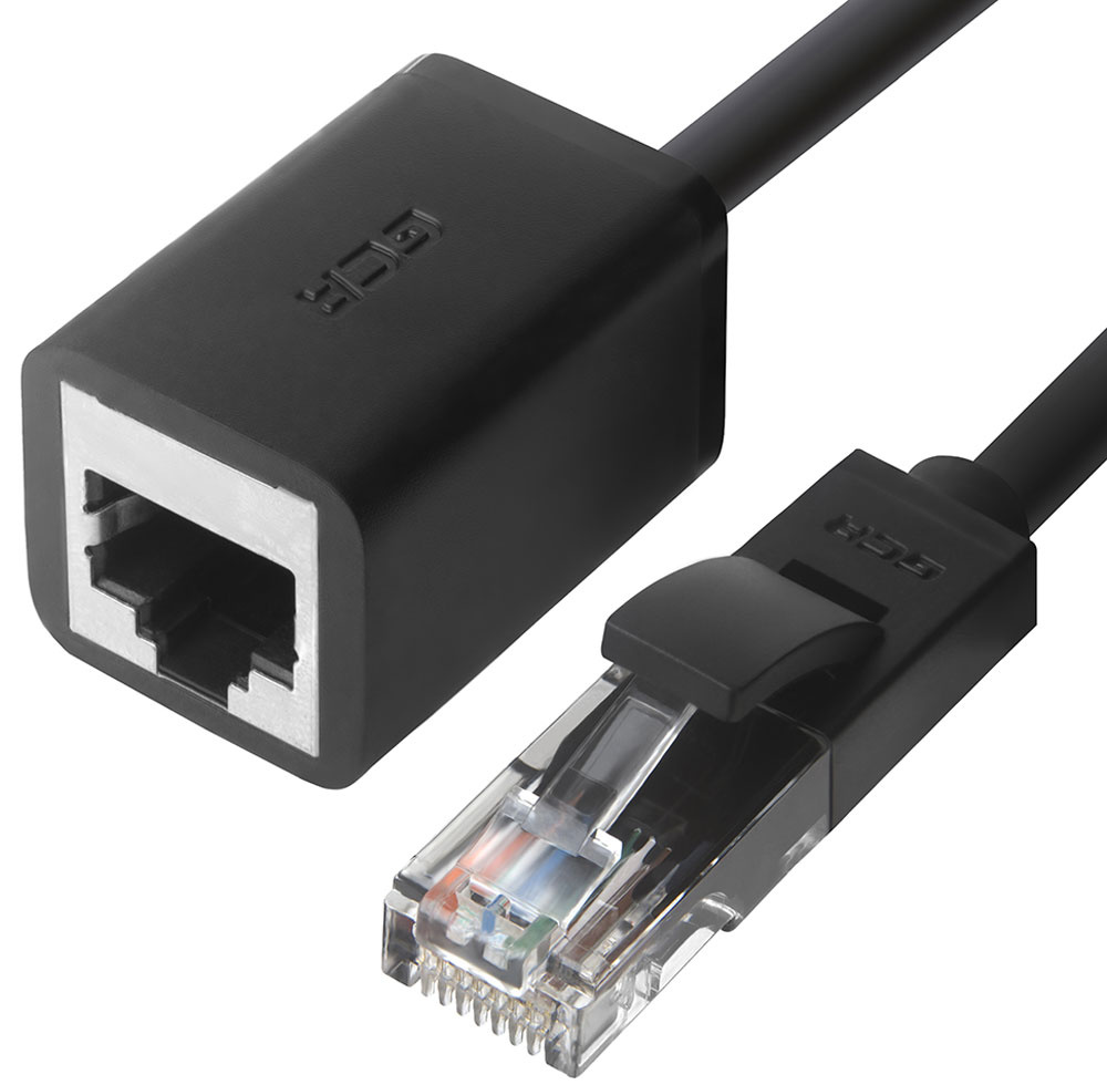 Удлинитель патч корда gcr для подключения интернета lan rj45