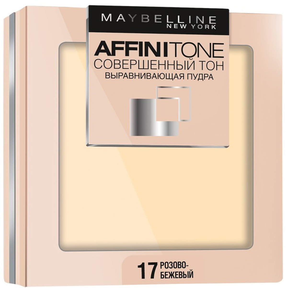 Maybelline New York Пудра для лица Affinitone, матирующая, оттенок 17 розово-бежевый  #1