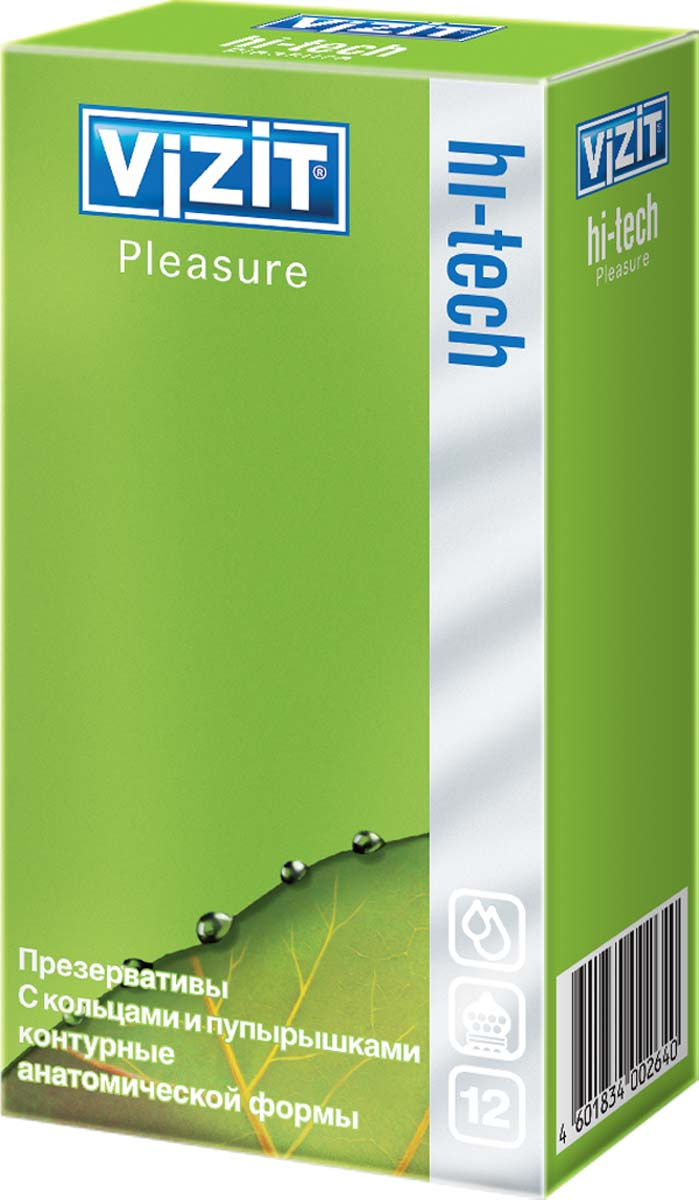 VIZIT Презервативы HI-TECH Pleasure, с кольцами и пупырышками ...
