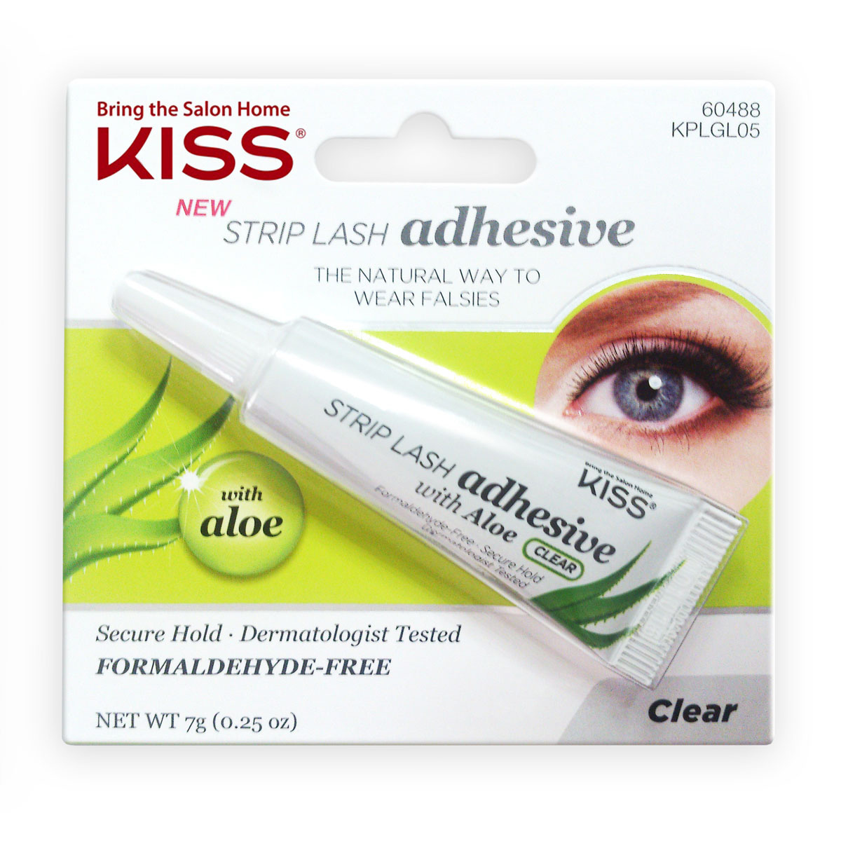 Kiss Клей с алое для накладных ресниц, Прозрачный Strip Lash Adhesive KPLGL05  #1
